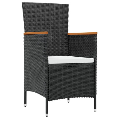 Set da Pranzo da Giardino 7 pz con Cuscini in Polyrattan