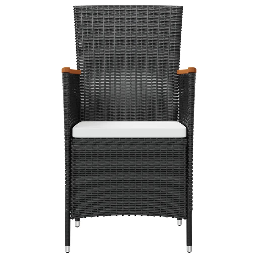 Set da Pranzo da Giardino 7 pz con Cuscini in Polyrattan