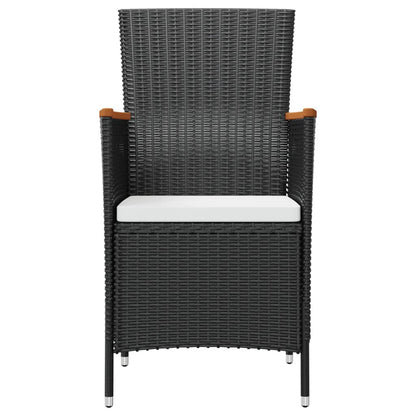 Set da Pranzo da Giardino 7 pz con Cuscini in Polyrattan