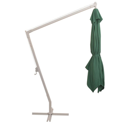 Ombrellone Pensile 300x300 cm Verde Palo in Alluminio
