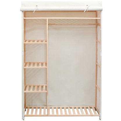 Armadio in Stoffa e Legno di Pino 110x40x170 cm