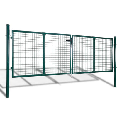 Cancello in Acciaio 306x150 cm Verde