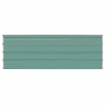 Pannello per tetto 12 pcs Verde 129 x 45 cm Acciaio zincato