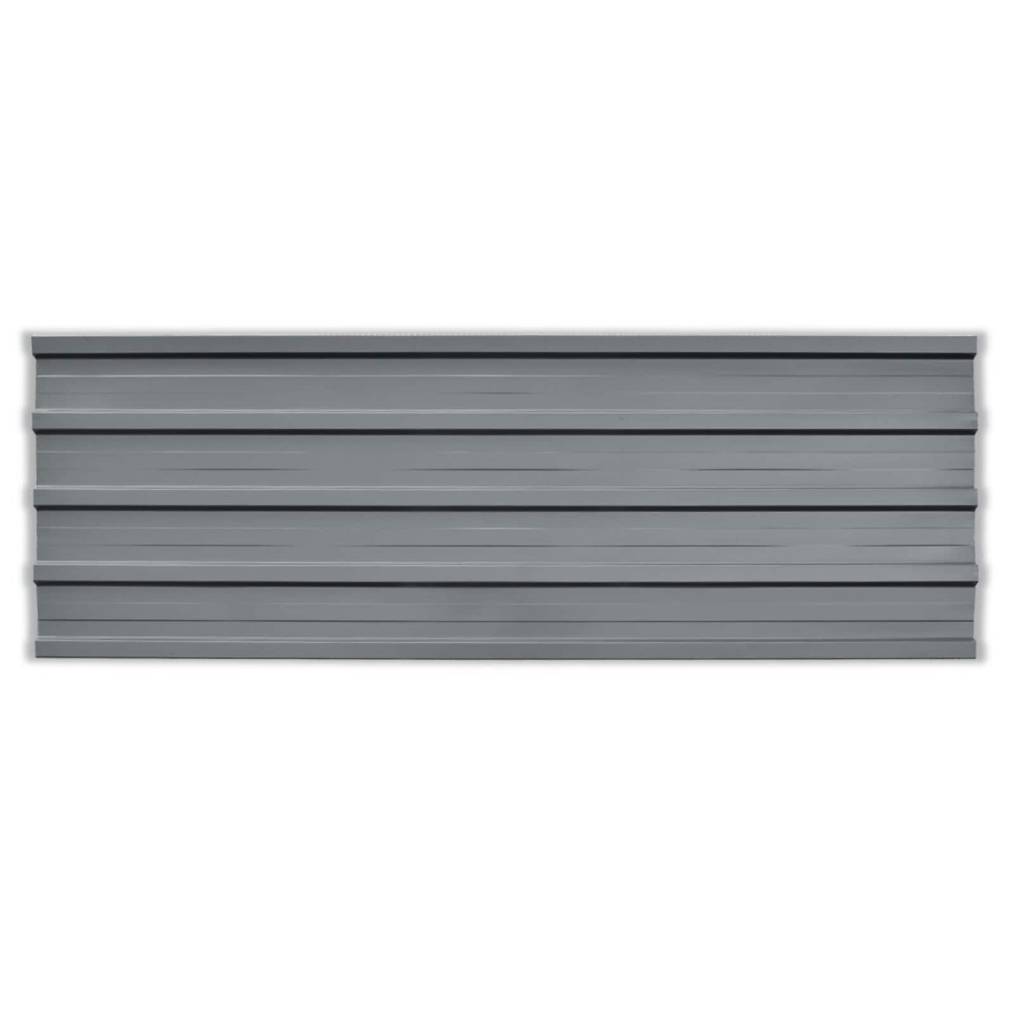 Pannello per tetto 12 pcs Grigio 129 x 45 cm Acciaio zincato