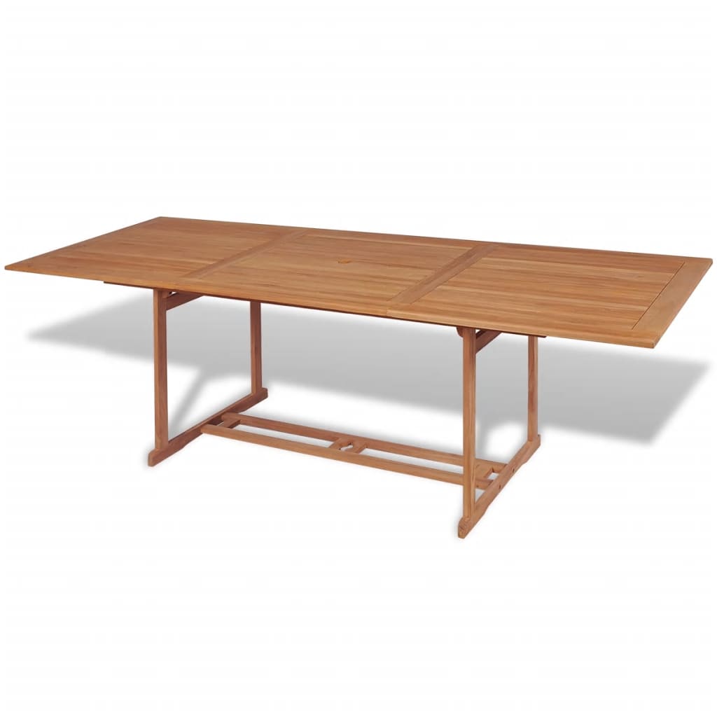 Set da Pranzo Giardino 11 pz Sedie Pieghevoli Massello di Teak