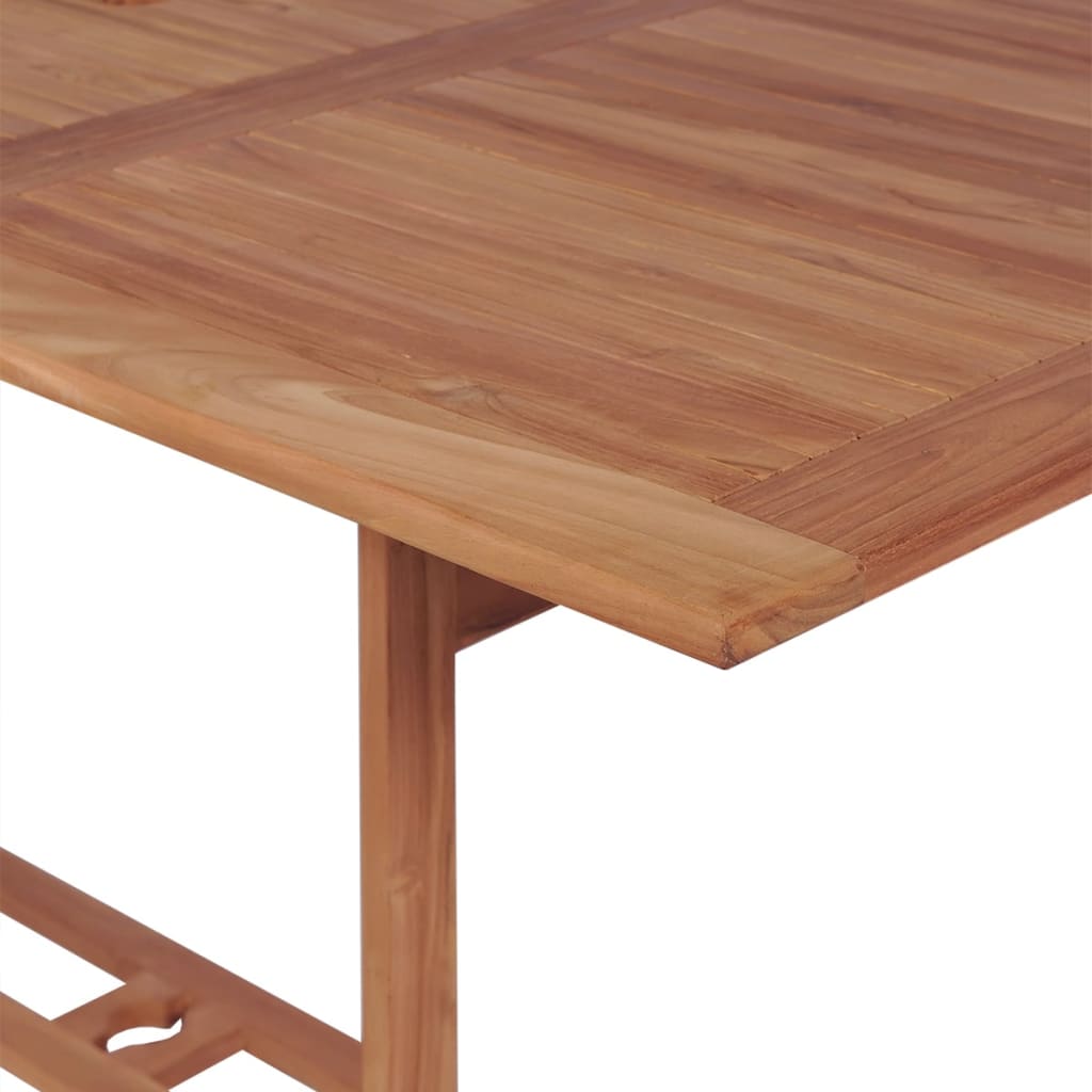 Set da Pranzo Giardino 11 pz Sedie Pieghevoli Massello di Teak