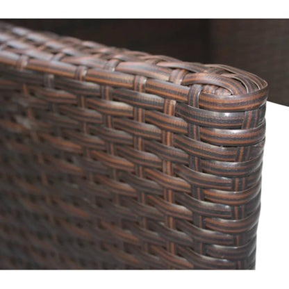 Sedie da Giardino 2 pz in Polyrattan Marrone