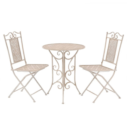 Set da BistrÃ² 3 pz in Acciaio Bianco