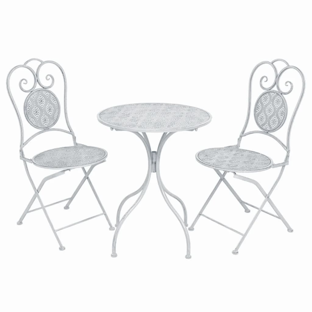 Set da BistrÃ² 3 pz in Acciaio Bianco Grigiastro