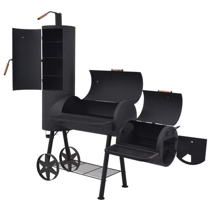 Barbecue a Carbonella con Ripiano Inferiore Nero XXL