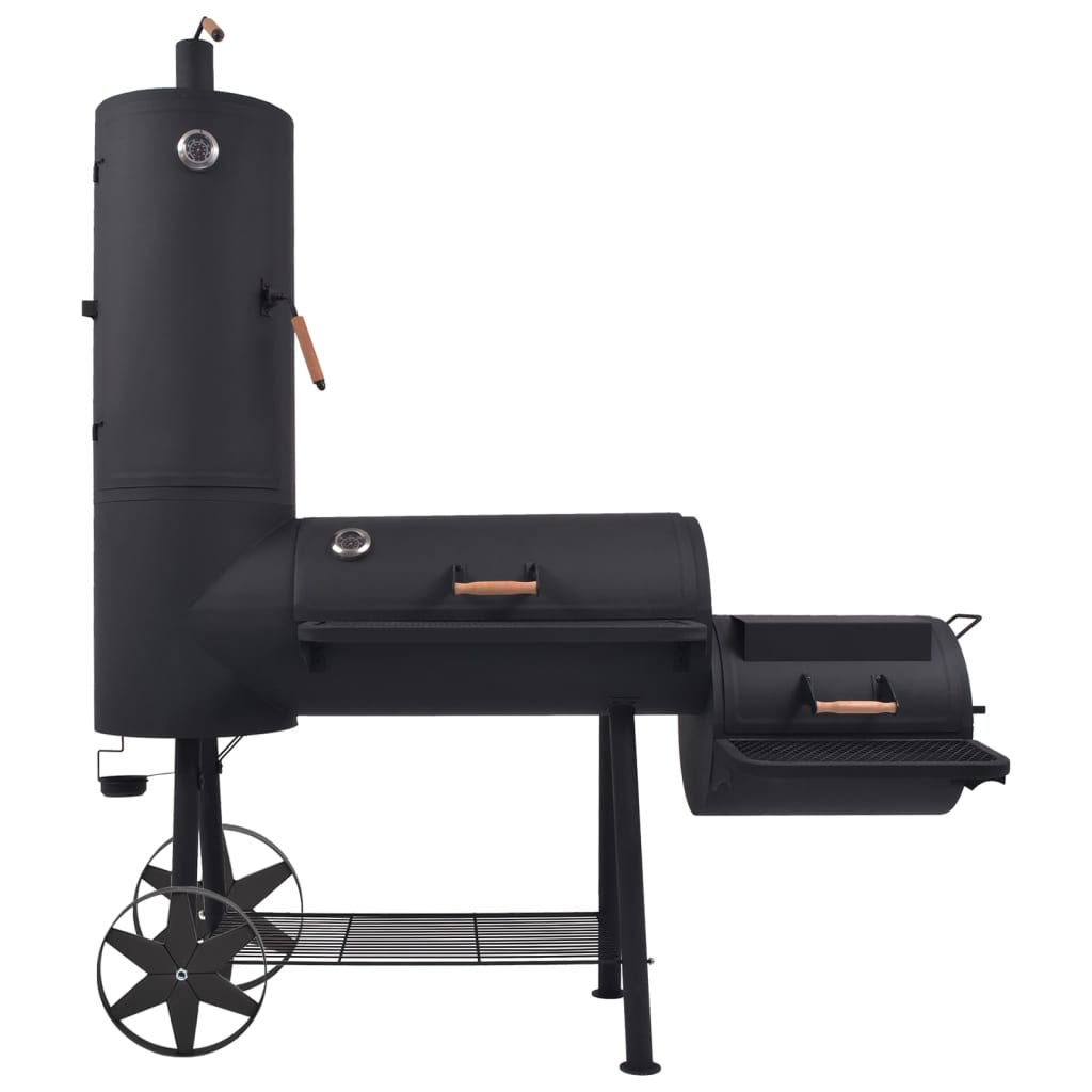Barbecue a Carbonella con Ripiano Inferiore Nero XXL