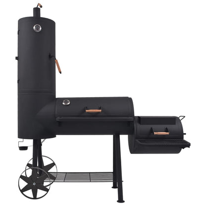 Barbecue a Carbonella con Ripiano Inferiore Nero XXL