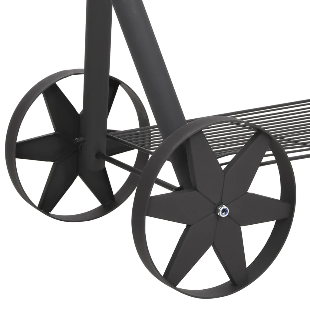 Barbecue a Carbonella con Ripiano Inferiore Nero XXXL
