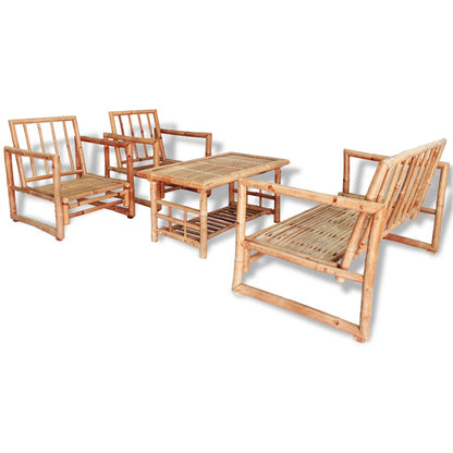 Set Divani da Giardino 4 pz con Cuscini in BambÃƒÆ’Ã‚Â¹