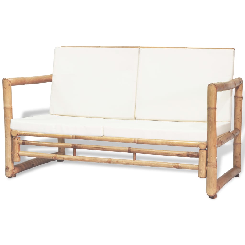 Set Divani da Giardino 4 pz con Cuscini in BambÃƒÆ’Ã‚Â¹