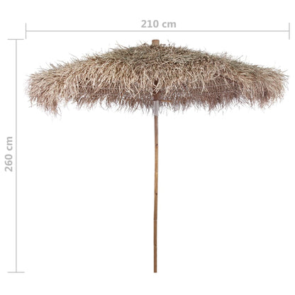 Parasole in BambÃ¹ con Copertura con Foglie di Banana 210 cm