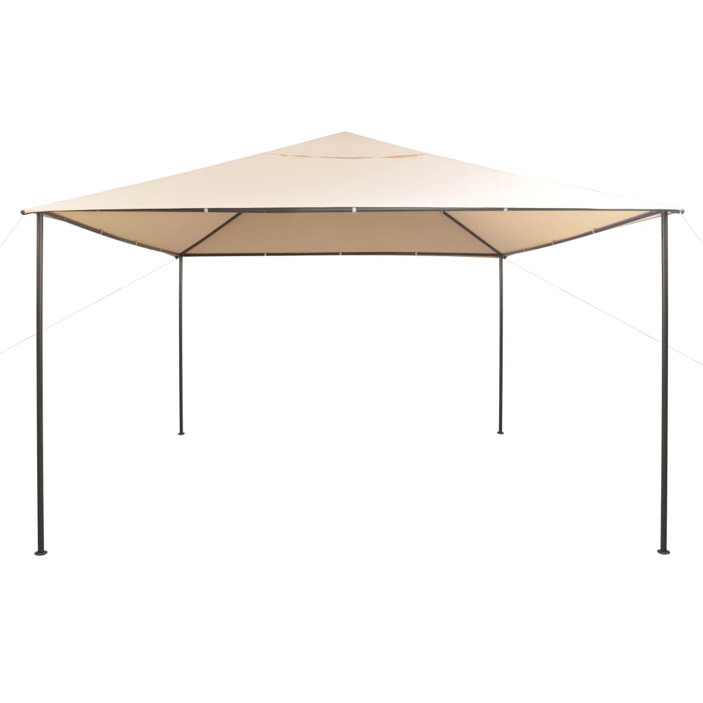 Gazebo Padiglione Tenda Tettoia 4x4 m Acciaio Beige