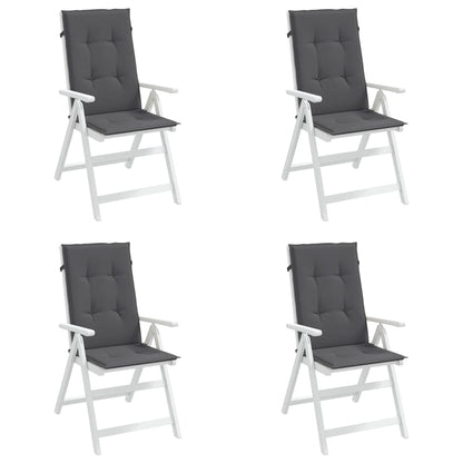 Cuscini per Sedie 4 pz Antracite 120x50x3 cm in Tessuto