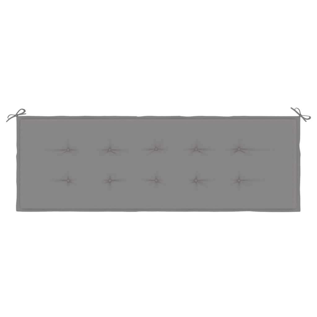 Cuscino per Panca Grigio 150x50x3 cm in Tessuto Oxford