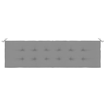 Cuscino per Panca Grigio 180x50x3 cm in Tessuto Oxford