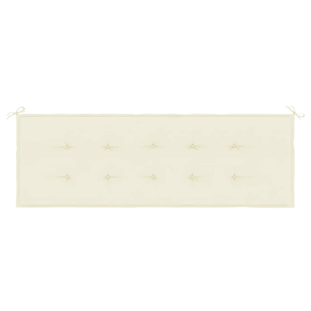 Cuscino per Panca Crema 150x50x3 cm in Tessuto Oxford