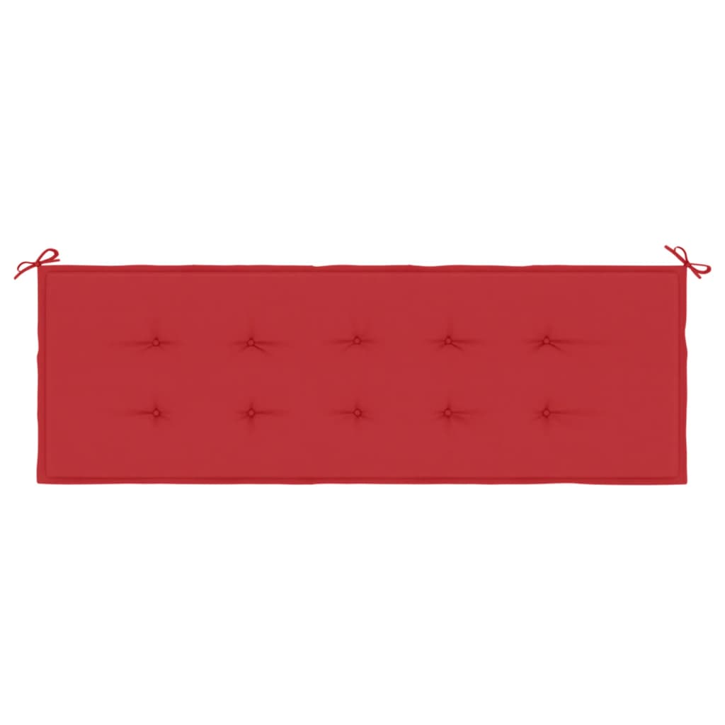 Cuscino per Panca Rosso 150x50x3 cm in Tessuto Oxford