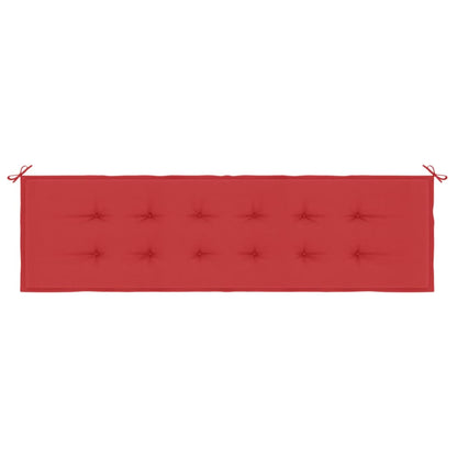 Cuscino per Panca Rosso 180x50x3 cm in Tessuto Oxford