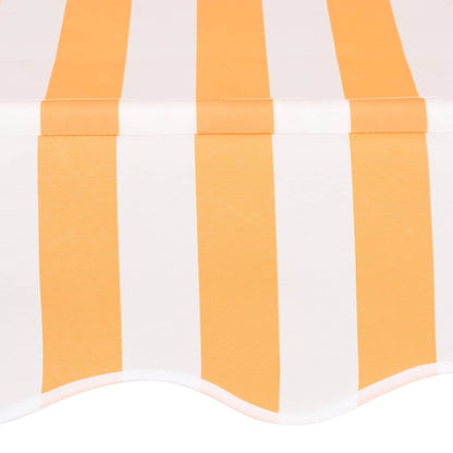 Tenda da Sole Retrattile Manuale 200cm Strisce Arancione Bianco