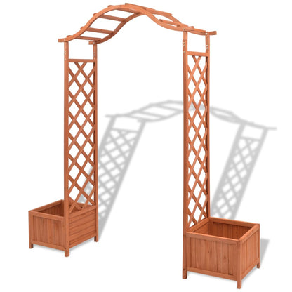 Traliccio ad Arco per Rose con Fioriere 180x40x205 cm