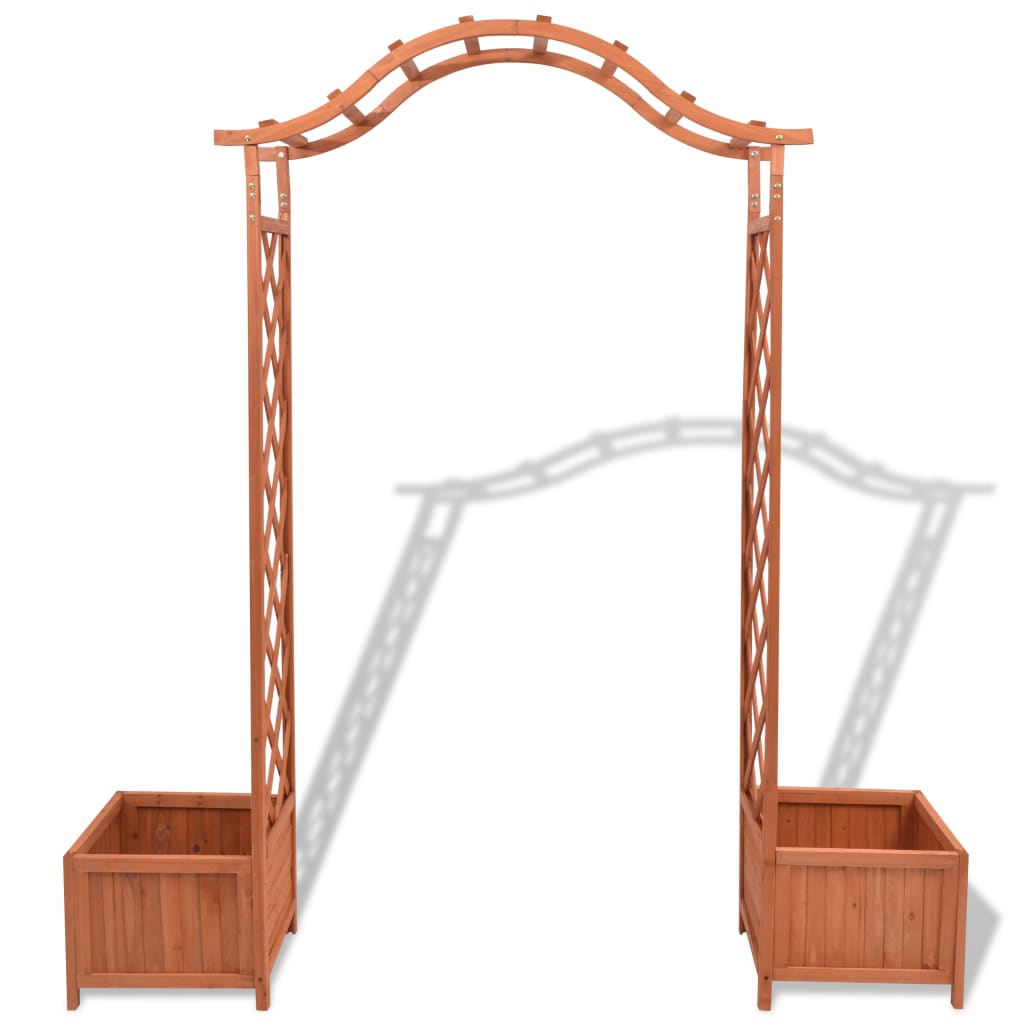 Traliccio ad Arco per Rose con Fioriere 180x40x205 cm