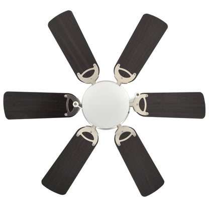 Ventilatore da Soffitto Decorato con Luce 82cm Marrone Scuro