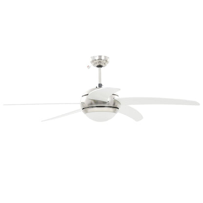 Ventilatore da Soffitto Decorato con Luce 128 cm Bianco