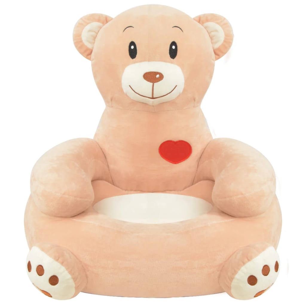 Poltrona in Peluche per Bambini Orsacchiotto Marrone