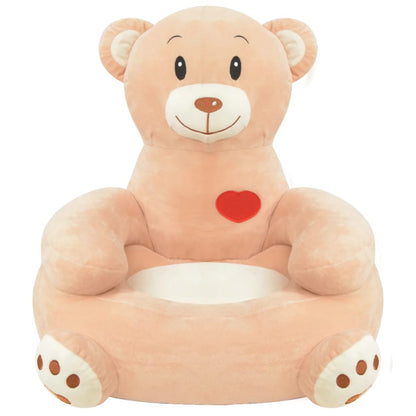 Poltrona in Peluche per Bambini Orsacchiotto Marrone