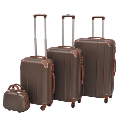4 Pz. Set di Trolley Rigidi Color CaffÃ¨