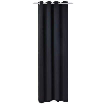 Tenda Oscurante con Occhielli in Metallo 270x245 cm Nera
