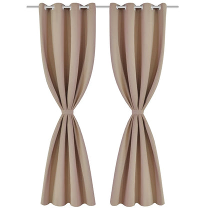 Tenda Oscurante con Occhielli in Metallo 270x245 cm Crema