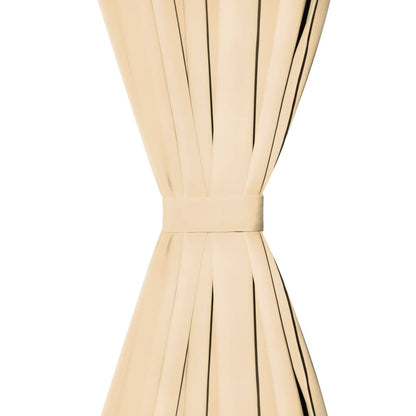 Tende in Micro Raso 2 pz con Passanti 140x175 cm Beige