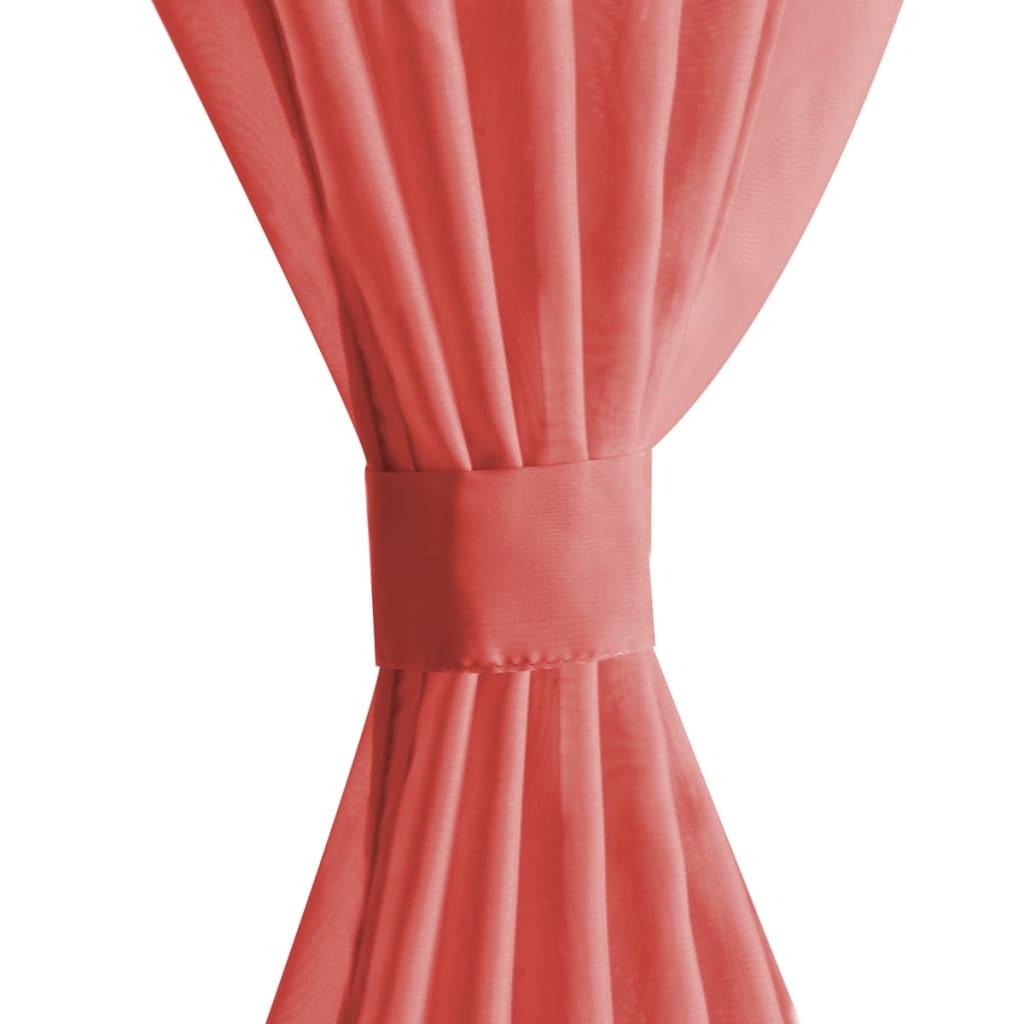 2 Pz Tende in Voile 140x225 cm Rosso