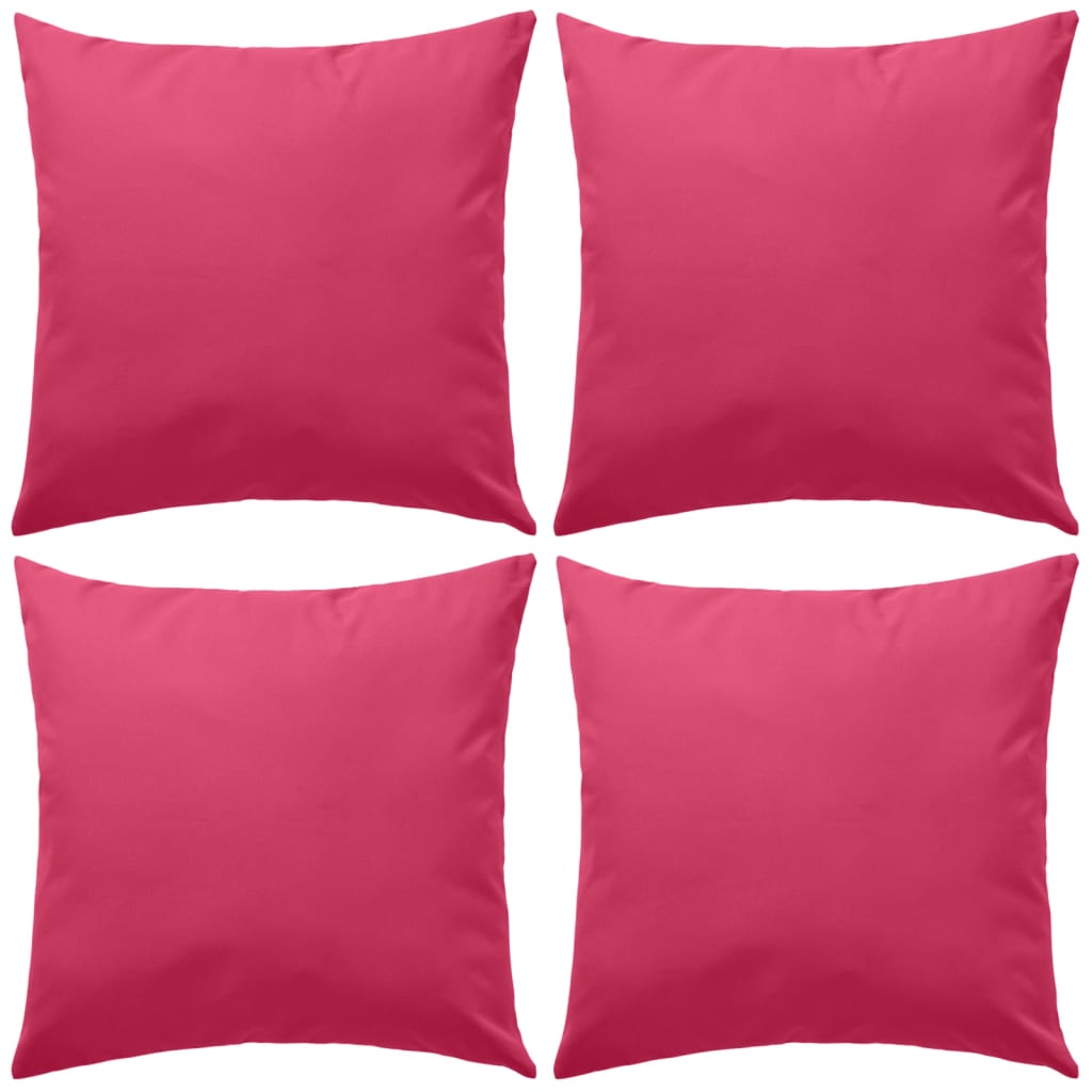 Cuscini da Esterno 4 pz 45x45 cm Rosa