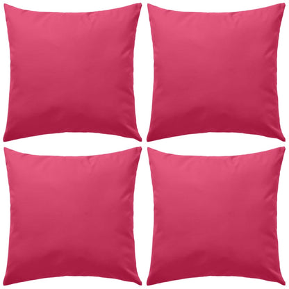 Cuscini da Esterno 4 pz 45x45 cm Rosa
