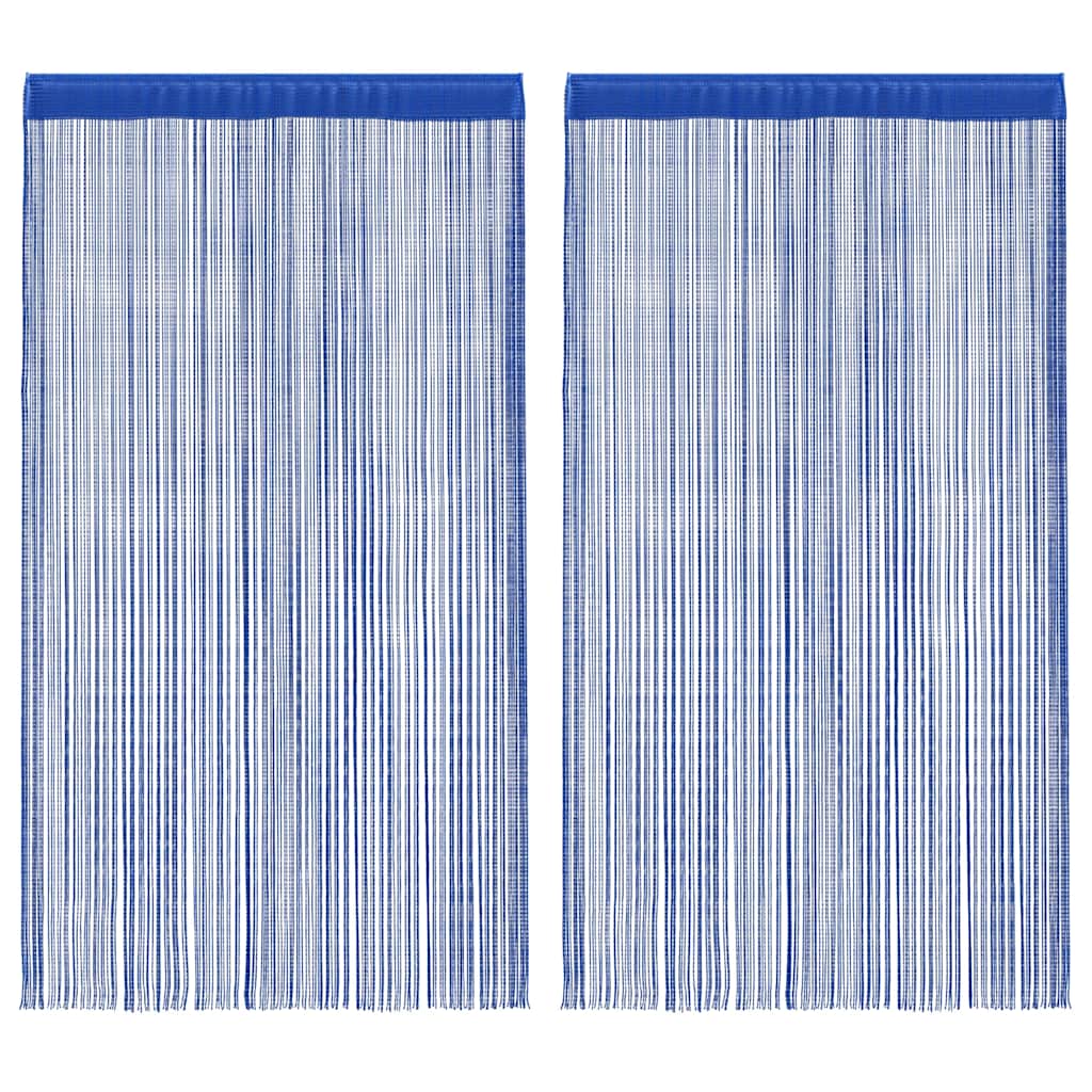Tende a Filo 2 pz 100x250 cm Blu