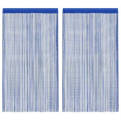 Tende a Filo 2 pz 100x250 cm Blu