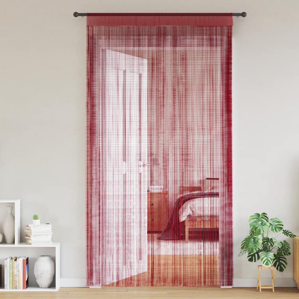 Tende a Filo 2 pz 140x250 cm Rosso BordÃƒÆ’Ã‚Â²