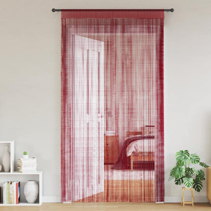 Tende a Filo 2 pz 140x250 cm Rosso BordÃƒÆ’Ã‚Â²
