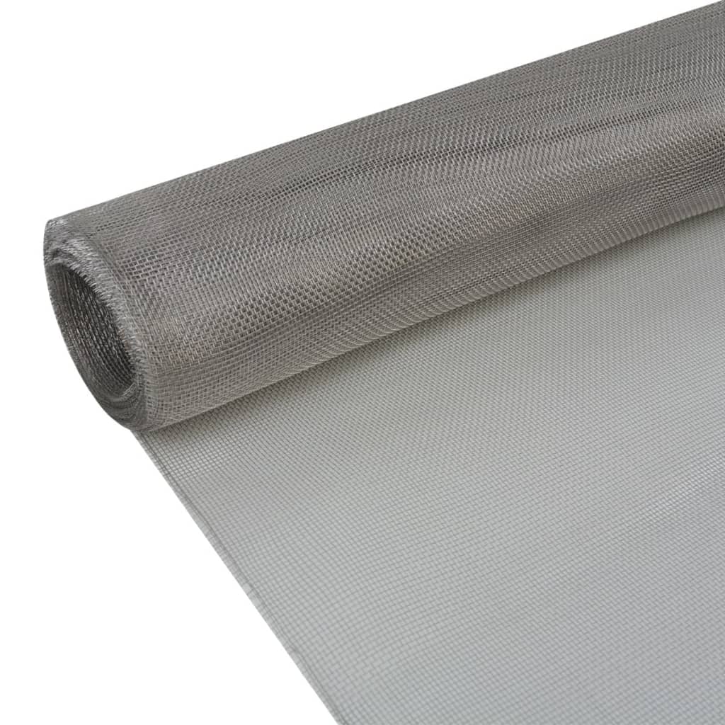Recinzione in Rete in Acciaio Inossidabile 100x1000 cm Argento