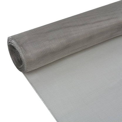 Recinzione in Rete in Acciaio Inossidabile 100x1000 cm Argento