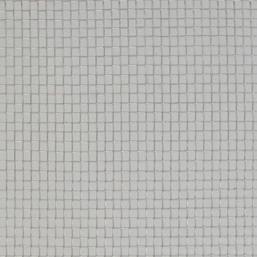 Recinzione in Rete in Acciaio Inossidabile 100x1000 cm Argento