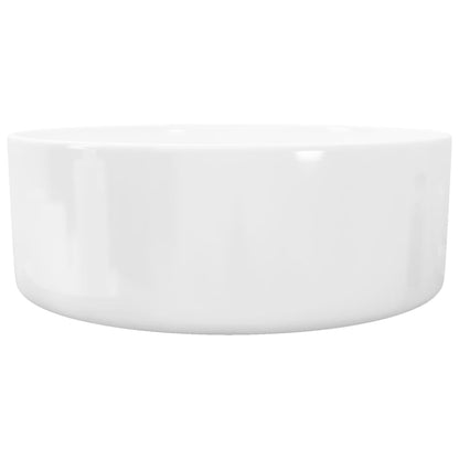 Lavandino Rotondo in Ceramica Bianca 40 x 15 cm