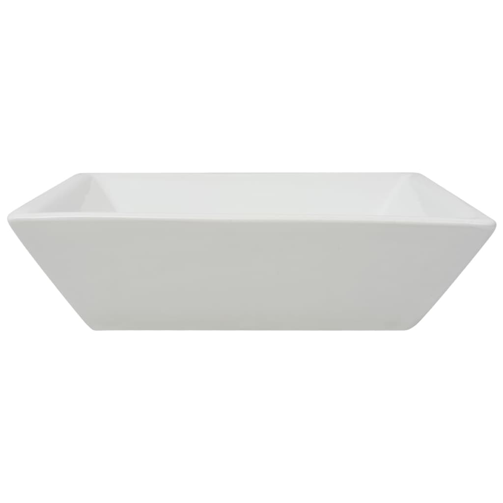 Lavandino Quadrato in Ceramica Bianca 41,5x41,5x12 cm